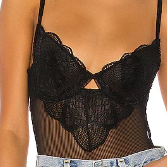 NWOT Leopard Lace Teddy - Black Fuschia, Secret Lace with cut outs - Picture 1 of 10